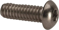 Value Collection - 1/4-20 UNC Hex Socket Drive, Button Screw - Grade 316 Stainless Steel, Uncoated, 3/4" Length Under Head - Benchmark Tooling