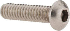 Value Collection - 1/4-20 UNC Hex Socket Drive, Button Screw - Grade 316 Stainless Steel, Uncoated, 1" Length Under Head - Benchmark Tooling