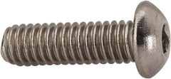 Value Collection - 5/16-18 UNC Hex Socket Drive, Button Screw - Grade 316 Stainless Steel, Uncoated, 1" Length Under Head - Benchmark Tooling