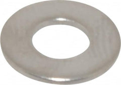 Value Collection - #8 Screw, Grade 316 Stainless Steel Standard Flat Washer - 11/64" ID x 3/8" OD, 0.031" Thick, Plain Finish - Benchmark Tooling