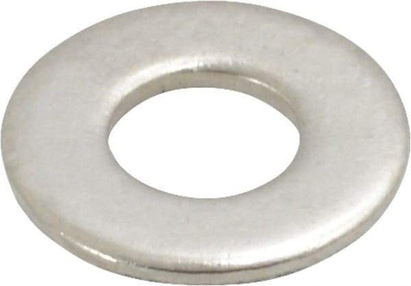 Value Collection - #10 Screw, Grade 316 Stainless Steel Standard Flat Washer - 7/32" ID x 1/2" OD, 0.049" Thick, Plain Finish - Benchmark Tooling