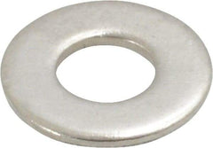 Value Collection - #10 Screw, Grade 316 Stainless Steel Standard Flat Washer - 7/32" ID x 1/2" OD, 0.049" Thick, Plain Finish - Benchmark Tooling