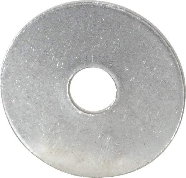 Value Collection - #6 Screw, Grade 316 Stainless Steel Fender Flat Washer - 9/64" ID x 5/8" OD, 0.038" Thick, Plain Finish - Benchmark Tooling