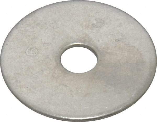 Value Collection - 1/4" Screw, Grade 316 Stainless Steel Fender Flat Washer - 1/4" ID x 1-1/4" OD, 0.057" Thick, Plain Finish - Benchmark Tooling
