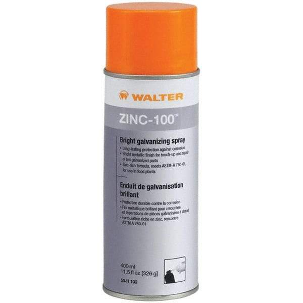 WALTER Surface Technologies - 11.5 oz Zinc Cold Galvanizing Compound - Comes in Aerosol, Food Grade - Benchmark Tooling