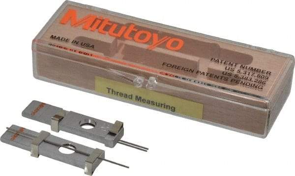 Mitutoyo - 20 TPI, 0.05 Inch Pitch, 2-1/4 Inch Long, Thread Pitch Diameter Measuring Wire - 0.0289 Inch Nominal Best Wire Diameter, 0.0433 Inch Nominal Constant, 3 Pieces - Benchmark Tooling