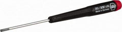 Wiha - 3/32" Precision Miniature Hex Driver - 2-23/64" Bade Length, Tapered Handle, 6-3/4" OAL - Benchmark Tooling