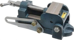 Interstate - 2" Jaw Opening Capacity x 1" Throat Depth, Angle Drill Press Vise - 2-1/2" Wide x 1.35" High Jaw, Stationary Base, Standard Speed, 7.59" OAL x 2.87" Overall Height, Cast Iron - Benchmark Tooling