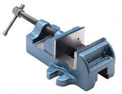 Palmgren - 1-1/2" Jaw Opening Capacity x 1" Throat Depth, Horizontal Drill Press Vise - 1-3/4" Wide Jaw, Stationary Base, Standard Speed, 4-1/2" OAL x 1-15/16" Overall Height, Cast Iron - Benchmark Tooling