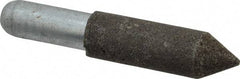 Grier Abrasives - 5/8" Diam 150 Grit 60° Included Angle Center Lap - Aluminum Oxide, Very Fine Grade, Extra Hard Density, Shank Mounted - Benchmark Tooling