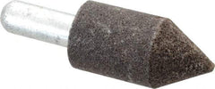 Grier Abrasives - 1" Diam 80 Grit 60° Included Angle Center Lap - Aluminum Oxide, Medium Grade, Extra Hard Density, Shank Mounted - Benchmark Tooling