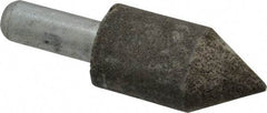 Grier Abrasives - 1" Diam 150 Grit 60° Included Angle Center Lap - Aluminum Oxide, Very Fine Grade, Extra Hard Density, Shank Mounted - Benchmark Tooling