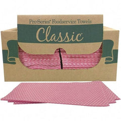 PRO-SOURCE - 1/4 Fold Food Service Wipes - Box, 22" x 12" Sheet Size, Pink - Benchmark Tooling