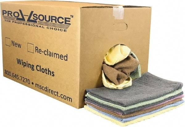 PRO-SOURCE - 27 Inch Long x 16 Inch Wide Car Wash Cotton Towels - Assorted Colors, Terry Cloth, Low Lint, 25 Lbs. at 2 to 4 per Pound, Box - Benchmark Tooling