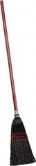 PRO-SOURCE - 40" OAL Polypropylene Bristle Corn Broom - 30" Handle Length, Wood Handle, 8" Wide, Water Resistance - Benchmark Tooling