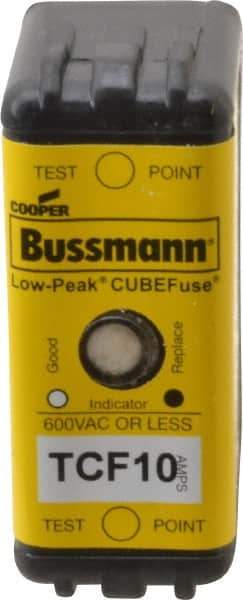 Cooper Bussmann - 300 VDC, 600 VAC, 10 Amp, Time Delay General Purpose Fuse - Plug-in Mount, 1-7/8" OAL, 100 at DC, 200 (CSA RMS), 300 (UL RMS) kA Rating - Benchmark Tooling