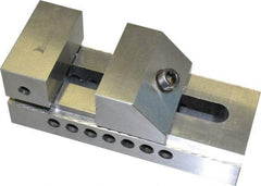 Interstate - 4" Jaw Width, 4-7/8" Jaw Opening Capacity, 1-3/4" Jaw Height, Toolmaker's Vise - Flat Jaw, 0.0002" Parallelism, 0.0002" Squareness, 9-5/8" OAL x 3-1/2" OAH - Benchmark Tooling