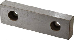 Kurt - 5" Wide x 1.485" High x 0.735" Thick, Flat/No Step Vise Jaw - Hard, Steel, Fixed Jaw, Compatible with 5" Vises - Benchmark Tooling