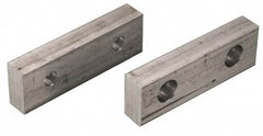 Snap Jaws - 8" Wide x 2.03" High x 0.98" Thick, Step Vise Jaw - Hard, Steel, Fixed Jaw, Compatible with 8" Vises - Benchmark Tooling