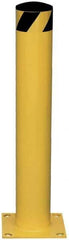 Vestil - 5-1/2 Inch Diameter, 36 Inch High, Yellow Steel Bollard - 8 Inch Long x 8 Inch Wide Mounting Plate, 57 Lbs. - Benchmark Tooling