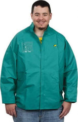 OnGuard - Size XL, Green, Chemical, Rain, Flame Resistant/Retardant Jacket - 58" Chest, 1 Pocket - Benchmark Tooling