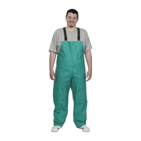 OnGuard - Size M, Green, Chemical Bib Overall - 1 Pocket, Open Ankle, Open Wrist - Benchmark Tooling