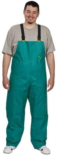 OnGuard - Size 2XL, Green, Chemical Bib Overall - 1 Pocket, Open Ankle, Open Wrist - Benchmark Tooling