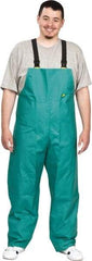 OnGuard - Size 3XL, Green, Chemical Bib Overall - 1 Pocket, Open Ankle, Open Wrist - Benchmark Tooling