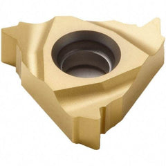 Seco - 16NR Internal Right Hand 14 BSPT Laydown Threading Insert - Grade CP500, TiAlN/TiN Coated Carbide - Benchmark Tooling