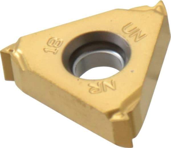 Seco - 16NR Internal Right Hand 18 UN Laydown Threading Insert - Grade CP500, TiAlN/TiN Coated Carbide - Benchmark Tooling