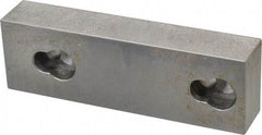 Kurt - 5.969" Wide x 1.88" High x 1-1/8" ThickFlat/No Step Vise Jaw - Semi-Hard, Steel, Fixed Jaw, Compatible with 6" Vises - Benchmark Tooling