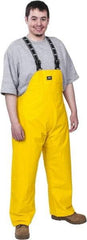 Helly Hansen - Size M, Yellow, Rain Bib Overall - 1 Pocket, Open Ankle - Benchmark Tooling