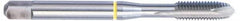 Accupro - #12-24 UNC, 2 Flute, Bright Finish, Vanadium High Speed Steel Spiral Point Tap - Plug Chamfer, Right Hand Thread, 61mm OAL, 17mm Thread Length, 5.59mm Shank Diam, 2B Class of Fit - Exact Industrial Supply