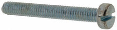 Value Collection - M4x0.70, 30mm Length Under Head Slotted Drive Machine Screw - Cheese Head, Grade 4.8 Steel, Zinc-Plated Finish, Without Washer - Benchmark Tooling
