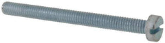 Value Collection - M4x0.70, 45mm Length Under Head Slotted Drive Machine Screw - Cheese Head, Grade 4.8 Steel, Zinc-Plated Finish, Without Washer - Benchmark Tooling