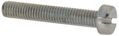 Value Collection - M5x0.80, 30mm Length Under Head Slotted Drive Machine Screw - Cheese Head, Grade 4.8 Steel, Zinc-Plated Finish, Without Washer - Benchmark Tooling