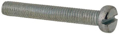 Value Collection - M5x0.80, 35mm Length Under Head Slotted Drive Machine Screw - Cheese Head, Grade 4.8 Steel, Zinc-Plated Finish, Without Washer - Benchmark Tooling