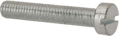 Value Collection - M6x1.00, 35mm Length Under Head Slotted Drive Machine Screw - Cheese Head, Grade 4.8 Steel, Zinc-Plated Finish, Without Washer - Benchmark Tooling
