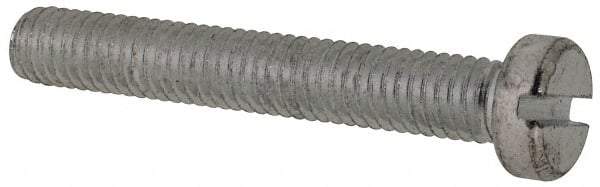 Value Collection - M6x1.00, 40mm Length Under Head Slotted Drive Machine Screw - Cheese Head, Grade 4.8 Steel, Zinc-Plated Finish, Without Washer - Benchmark Tooling