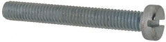 Value Collection - M6x1.00, 45mm Length Under Head Slotted Drive Machine Screw - Cheese Head, Grade 4.8 Steel, Zinc-Plated Finish, Without Washer - Benchmark Tooling