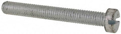 Value Collection - M6x1.00, 50mm Length Under Head Slotted Drive Machine Screw - Cheese Head, Grade 4.8 Steel, Zinc-Plated Finish, Without Washer - Benchmark Tooling