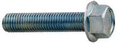 Value Collection - 3/8-16 UNC, 7/8" Length Under Head, Hex Drive Flange Bolt - 7/8" Thread Length, Grade 2 Steel, Serrated Flange, Zinc-Plated Finish - Benchmark Tooling