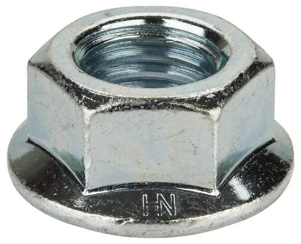 Value Collection - 3/4-10, 1-1/2" Flange Diam, Serrated Flange Nut - Grade Grade 2 Steel, Zinc-Plated Finish, 0.675" Flange Height - Benchmark Tooling