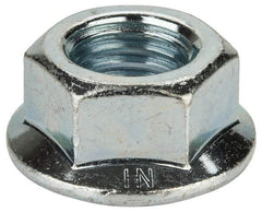 Value Collection - 3/4-10, 1-1/2" Flange Diam, Serrated Flange Nut - Grade Grade 2 Steel, Zinc-Plated Finish, 0.675" Flange Height - Benchmark Tooling