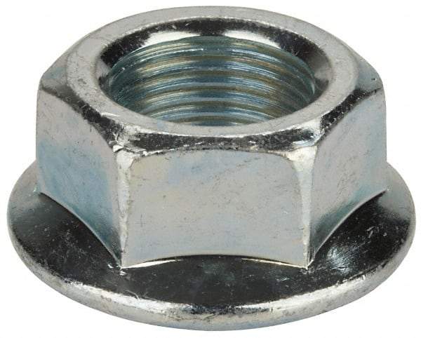 Value Collection - 3/4-16, 1-1/2" Flange Diam, Serrated Flange Nut - Grade Grade 2 Steel, Zinc-Plated Finish, 0.675" Flange Height - Benchmark Tooling