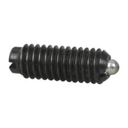 Gibraltar - 8-36, 7/16" Thread Length, 0.052" Plunger Projection, Steel Threaded Spring Plunger - 0.07" Max Plunger Diam, 0.437" Plunger Length, 0.5 Lb Init End Force, 1.5 Lb Final End Force - Benchmark Tooling