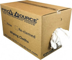 PRO-SOURCE - Wide Virgin Cotton Rags - White, Fleece and Sweatshirt, Low Lint, 25 Lbs. at 3 to 4 per Pound, Box - Benchmark Tooling