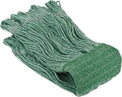 PRO-SOURCE - 5" Green Head Band, Small Blended Fiber Loop End Mop Head - 4 Ply, Clamp Jaw Connection, Use for General Purpose - Benchmark Tooling