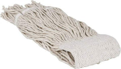 PRO-SOURCE - 5" White Head Band, Medium Cotton Cut End Mop Head - 4 Ply, Clamp Jaw Connection, Use for General Purpose - Benchmark Tooling