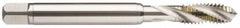 Guhring - 7/16-14 UNC 4 Flute 2BX Modified Bottoming Spiral Flute Tap - Powdered Metal, TiCN Finish, 100mm OAL, Right Hand Flute, Right Hand Thread, Series 2912 - Exact Industrial Supply